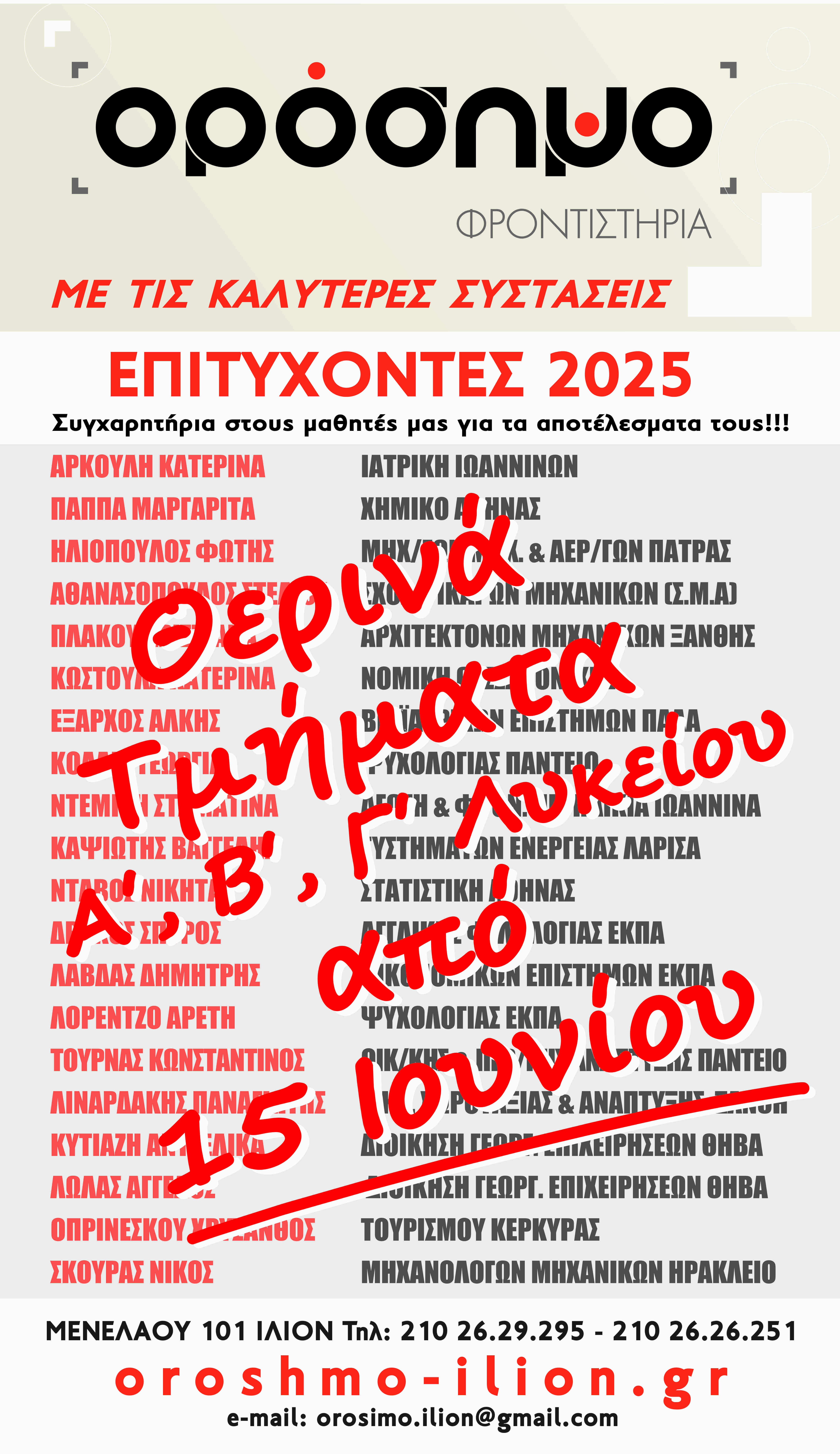ΘΕΡΙΝΑ ΟΡΟΣΗΜΟ